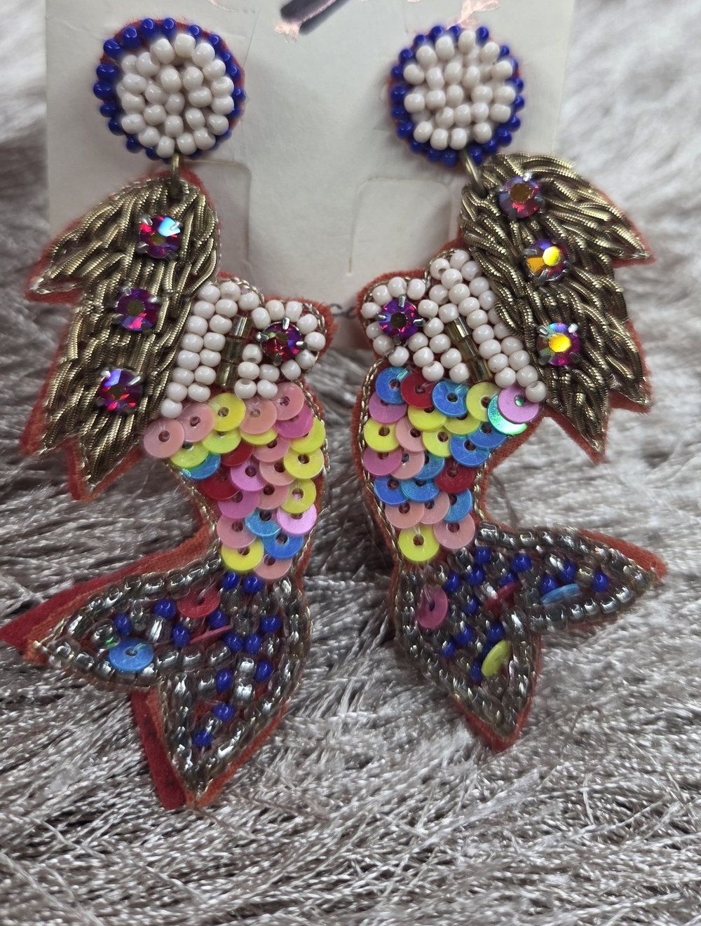 Viola Colorful Beaded Mermaid Sea-beaded Colorful  Statement Earrings